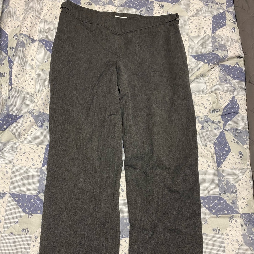 Classic Gray Pinstriped Pants
